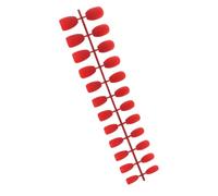 KICHOUSE 2 Ensembles 48 Pièces de Faux Ongles Rouges en Plastique Mats, Confortables et Attrayants, Décorations Corporelles pour Femmes et Filles Lors de Mariages et Festivals