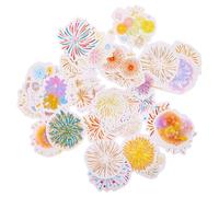 KICHOUSE 2 Ensembles Stickers Décoratifs Feu Artifice de Stickers pour Téléphones Ordinateurs Portables Carnets Scrapbooking et Journaling Autocollants Amovibles Résidu