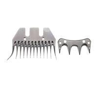 KICHOUSE 2 lames de rechange pour tondeuse à moutons - Protection de tondeuse à 13 dents - 6,3 cm x 8,2 cm - Chevaux, alpagas, bovins et porcs