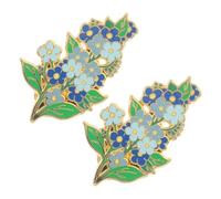 KICHOUSE 2 Pièces Broche Vintage Fleur en Alliage Légère Fixation Sécurisée pour Cérémonie de Souvenir ou Anniversaire, Présent de Condoléances pour Femmes