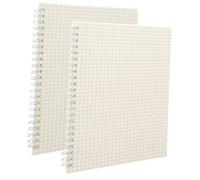 KICHOUSE 2 Pièces Carnet à Grille Spirale Lot pour Mathématiques et Pratique et Portable Parfait pour École et Travail