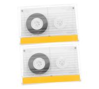 KICHOUSE 2 Pièces Cassette à Bandes Vierges en Plastique Transparent 45 avec Étui Rigide, Compatible Polyvalente pour Enregistrement Vocal et Création Musicale Personnelle