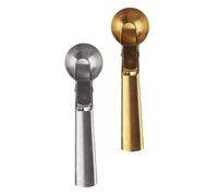 KICHOUSE 2 pièces Cuillère à Glace Acier Inoxydable de Cuillères pour Fruits et Desserts et Or Outils de Cuisine