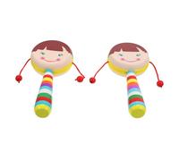 KICHOUSE 2 Pièces Hochet En Bois Jouets Musicaux Musical Bébé Hochets Jouets De Berceau Suspendus Jouets Pour Bébés Pour Bébé Hochet Pour Enfants Couleur Aléatoire
