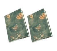 KICHOUSE 2 pièces Pochette Tissu pour Carnet Housse de Protection Réglable Tissu Doux et Protège Cahier et Journal Lot