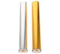 KICHOUSE 2 Rouleaux de Papier Aluminium Polyvalentes pour Loisirs Créatifs, Feuilles de Transfert Décoratives en Aluminium pour Projets d'art Scrapbooking