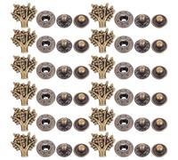 KICHOUSE 20ensembles Boutons-pression Alliage de Zinc Décoratifs Modèle Arbre Stylisé Fermoir pour Sac Portefeuille et Vêtements Look Antique Bronze
