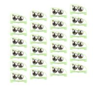 KICHOUSE 25 Pièces Fishing Rod Alarm Bells with Dual Alert Rings Portable Stainless Steel Night and Ice Fishing Accessory for Carp and Lure Anglers