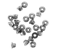 KICHOUSE 25pcs Écrous Hexagonaux en Acier Inoxydable à Bride Insert Nylon M3 Résistance à L'usure Connexion Sécurisée pour Équipements Mécaniques et Électriques en Extérieur