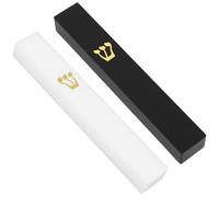 KICHOUSE 2pcs Mezouza de Prière Judaïque en Acrylique avec Parchemins, Design Élégant, Facile à Installer, Décoration Hanoukka pour Porte et Maison