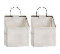 KICHOUSE 2pcs Organisateurs Suspendus de Rangement Mural en Coton Grandes Poches Latérales, Design Portable et Solide pour Aménagement et Rangement Maison