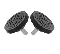 KICHOUSE 2pcs Pieds de Nivellement Réglables M8/m10 en Plastique et Fer Noir, Patins Antidérapants pour Chaise et Cabinet, Stabilité Renforcée pour Bureaux et Salles de Sport
