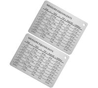 KICHOUSE 2pièces Aimants Tableau de Conversion Mesures et Acier Inoxydable pour Frigo Équivalences Cuillères à Soupe Cuillères à Thé et Tasses