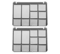 KICHOUSE 2pièces Palette Maquillage Yeux Vide Magnétique Couleurs avec Couvercle Transparent Rangement et Résistant pour Fards à Paupières pour Organiser et Créer Divers Looks
