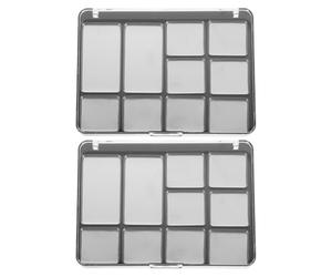 KICHOUSE 2pièces Palette Maquillage Yeux Vide Magnétique Couleurs avec Couvercle Transparent Rangement et Résistant pour Fards à Paupières pour Organiser et Créer Divers Looks