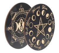 KICHOUSE 2Pièces Planche de Pendule Bois pour Divination de Décoration Métaphysique Accessoire de Tarot et Voyance pour Maison et Consultation
