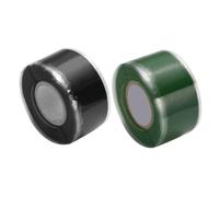 KICHOUSE 2pièces Ruban Réparateur Auto-amalgamant Silicone Noir Vert Ruban Électrique Étanche Et Résistant à Haute Température Pour Réparation De Tuyaux Et Câbles