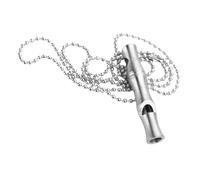 KICHOUSE 2pièces Sifflet Respiratoire Acier Inoxydable Et Portable Pour Randonnée Sauvetage Sécurité Avec Fonction De Collier Et Bouton