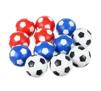 KICHOUSE 3 Ensembles Balles Foot Plastique Durables Accessoires pour Table De Football De Table Noir Blanc Bleu Rouge 12 Pièces * 3