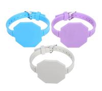 KICHOUSE 3 pièces Bracelets Mémo Silicone Réutilisables Rappel Organisateur Portable Bloc-notes Poignet Confortable pour Infirmières Garçon Fille et Adultes Bracelet Slap Pratique pour