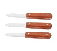 KICHOUSE 3 pièces Coffret de Couteaux à Huîtres Acier Inoxydable avec Poignée Antidérapante Outils de Cuisine pour Écailler Fruits de Mer Coquillages et Pétoncles