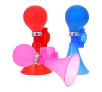 KICHOUSE 3 Pièces Klaxon Vélo Air Comprimé pour Guidon Avertisseur Sonore Fort pour VTT et Scooter Installation Facile Couleur Aléatoire Couleur Aléatoire