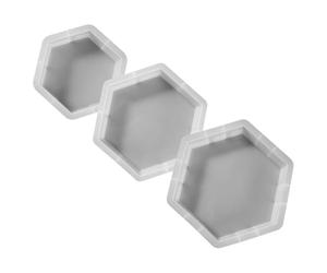 KICHOUSE 3 Pièces Silicone Hexagonal Resin Molds Deep Epoxy Casting for Flower Preservation DIY Crafts Home Decor Reusable and Washable