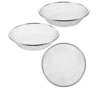 KICHOUSE 3 Pièces Tamis de Jardinage en Métal Galvanisé 30cm, Rond, 1/8 1/4 3/8