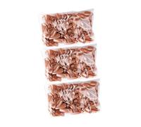 KICHOUSE 300 Pièces de Faux Ongles en Plastique Couleur Café pour Manucure, Pratique et Facile à Utiliser, pour Formation Professionnelle et Apprentissage