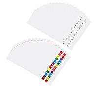 KICHOUSE 30feuilles Onglets Index Autocollants Alphabet Étanches Marqueurs de Page Repositionnables pour Carnet et Classeur Étiquettes Colorées et Blanches Auto-adhésifs pour Organisation