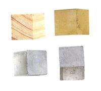 KICHOUSE 4 pièces Bloc de Densité Métallique pour Enseignement Physique Kit Cuivre Fer Aluminium et Bois Cubes de Même Volume pour Expérience Scientifique et Comparaison de Matériaux