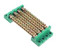 KICHOUSE 4 pièces Bloc de Jonction Cuivre avec Socle Vert Bornier de Mise Terre pour Câblage Électrique et Tableau Connecteur Robuste et Facile à Installer