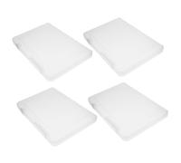 KICHOUSE 4 Pièces Boîte De Stockage De Fichiers Rangement pour Organisateur d'art Projet Compartiments Organisation Papier Scrapbooking Organisateurs Organiser Portable PP Blanche