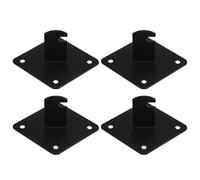KICHOUSE 4 Pièces Supports Muraux pour Étagères Grille Métal Fixation Murale Robuste pour Panneaux Grille Rangement Cloison Vestiaire et Boutique