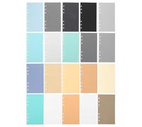 KICHOUSE 40 Feuilles Papier Recharge pour Classeur Papier pour Carnet Rechargeable Multicolores pour Prise de Notes et Organisation