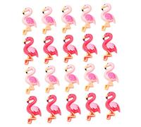 KICHOUSE 40 pièces Décoration de Coque de Téléphone DIY Accessoires Flamant Rose Résine Charms Colorés pour de Téléphone et Bricolage Parfait pour Personnaliser Vos Objets