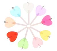 KICHOUSE 40 Pièces Resin Heart Shaped Candy Lollipop Charms for Jewelry Making Cute DIY Earrings Party Favors and Keychain Accessories with Vivid Colors and Material
