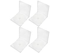 KICHOUSE 4Set Lot Boîtiers CD Transparente avec Plateau Clair Étui de Rangement Standard pour Disques Porte-CD Polyvalent pour Enregistrement DIY et Collection Fan