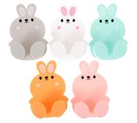 KICHOUSE 5 pièces Crochets Adhésifs Muraux Support Mural pour Prise Électrique sans Perçage Organisateur Câble Polyvalent pour Cuisine et Bureau Design Cartoon Fixation Pratique et Abs