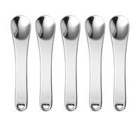 KICHOUSE 5 Pièces Cuillères à Crème Mini Spatules Beauté Alliage de Zinc Application Uniforme Cosmétiques Voyage