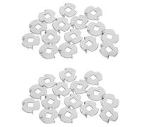 KICHOUSE 50 Pièces de Mécanismes de Moulin à Poivre en Acier Inoxydable, Plaque de Fixation à Trois Branches, Compatibles Moulins à Sel et Poivre pour Usage Professionnel et Domestique