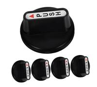 KICHOUSE 5pcs Gas De Poêle Bouton Interrupteur De Commande De Commande De Remplacement Bouton De Poêle Accessoire Rond Remplacement Pour Les Brûleurs De Gaz Partie De À Gaz