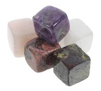 KICHOUSE 6 Pcs Pierres de Quartz Réutilisables pour Whisky de Glaçon, Glace en Pierre Pratique et Élégante pour Bars et Hôtels