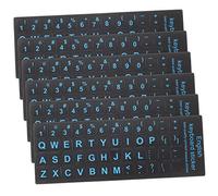 KICHOUSE 6 Pièces Autocollants de Clavier d'ordinateur Ordinateur Portable Stickers Autocollant de Remplacement du Clavier Autocollants à Clavier étiquettes de Clavier