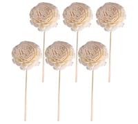 KICHOUSE 6 pièces Bâtons Diffuseurs Huile Essentielle Rotin Naturel Accessoires Aromathérapie sans Flamme Tiges Parfumées Décoratives pour Maison Bureau et Mariage