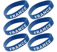 KICHOUSE 6 Pièces Bracelet en Silicone, Léger, Taille Unique | Port Quotidien Confortable, Accessoire Budget, pour Tenues de Supporters et Poignets Lors des Matchs Internationaux