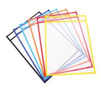 KICHOUSE 6 Pochettes Effaçables à Sec Réutilisables des Feuilles de Papier en Pvc Transparent, Faciles à Nettoyer Lot de 6 Plusieurs styles pour Fournitures Scolaires Plusieurs styles