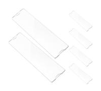 KICHOUSE 6pièces Support de Plaques de Porte Acrylique Transparent Porte-étiquette Mural Adhésif pour Bureau Affichage Nom Clair pour Secrétaires Enseignants et Professionnels