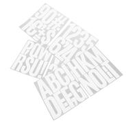 KICHOUSE 8 feuilles d'autocollants alphabet et chiffres : lettres autocollantes - autocollant imperméable pour boîte aux lettres, fenêtre, porte, bateau, voiture, adresse, scrapbooking (noir)