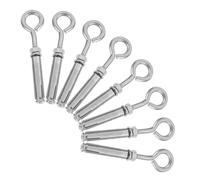 KICHOUSE 8 Pièces Boulons à Expansion Acier Inoxydable Lot de Œil Fermé avec Crochet Fixation Murale Lourde pour Béton Ancrages Solides pour Plaque Égout